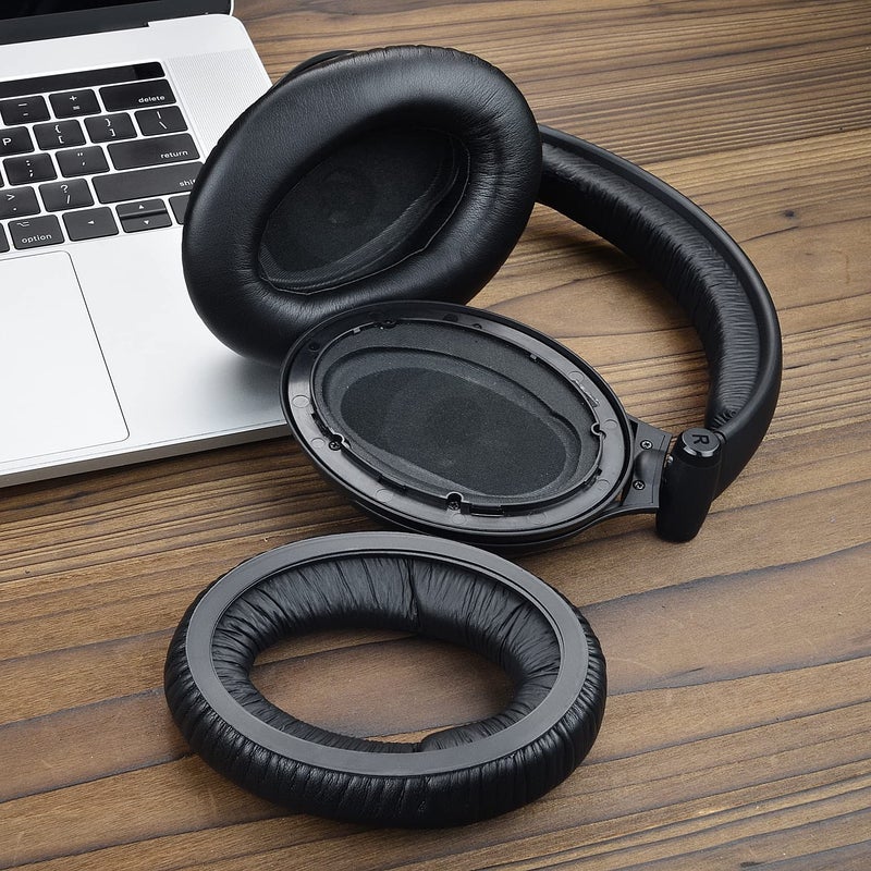 Defean Replacement Ear Pads and Headband Compatible with Sennheiser PC350 HD380 Pro Headphones Earpads/Cushion/Bumper/Cover/Cups/Foam (Protein Leather Ear Pads+Headband) - Image 5
